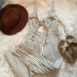 Pinstripe Flirty Romper